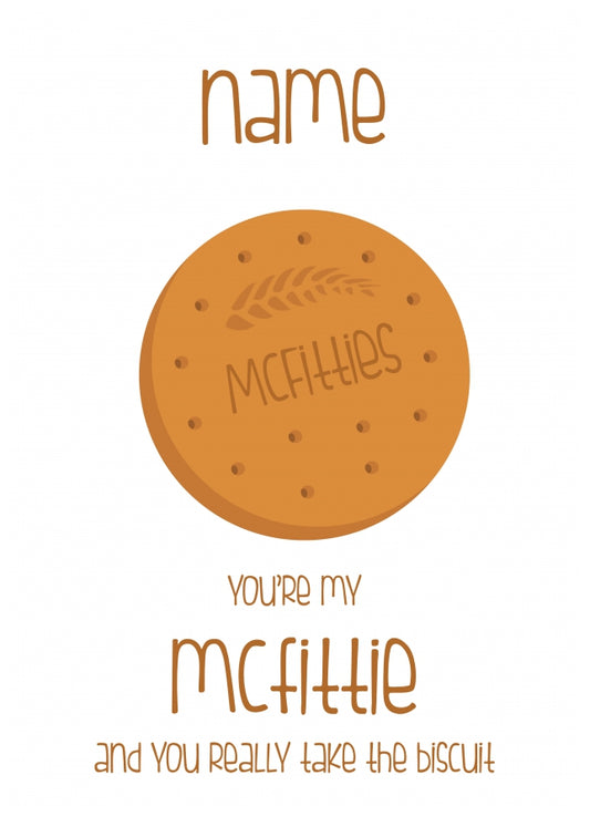 Personalised You're A McFittie Card