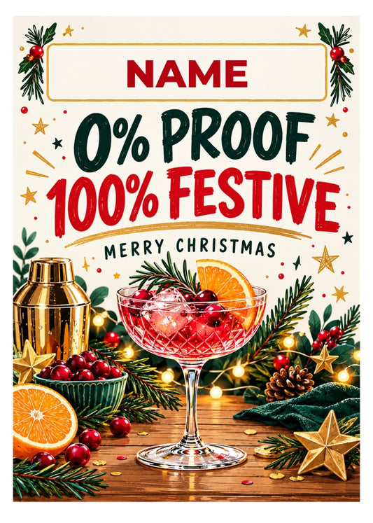 Personalised Mocktail Christmas Card