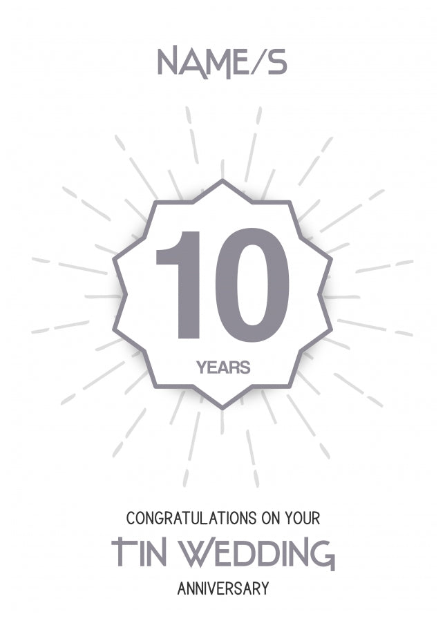 Personalised Wedding Anniversary Card
