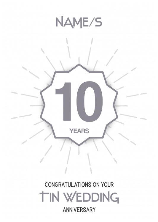 Personalised Wedding Anniversary Card