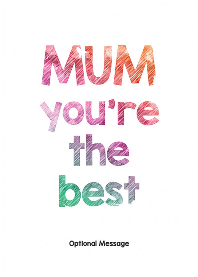 Personalised Mum you're the Best card