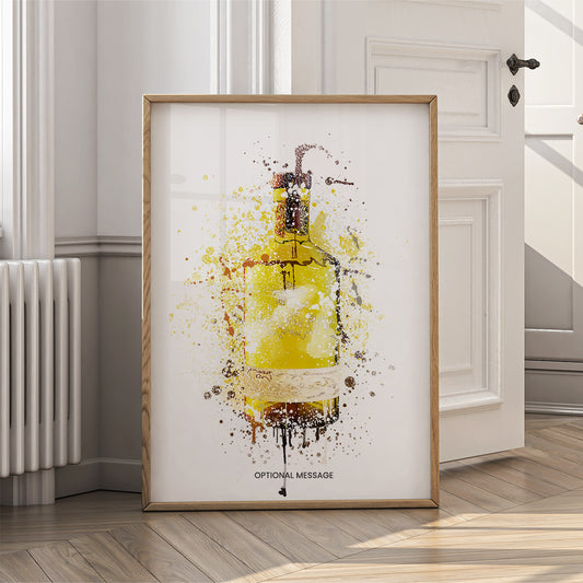 Dining Room Wall Art Decor - Mustard Gin Bottle Prints - {VARIATION}