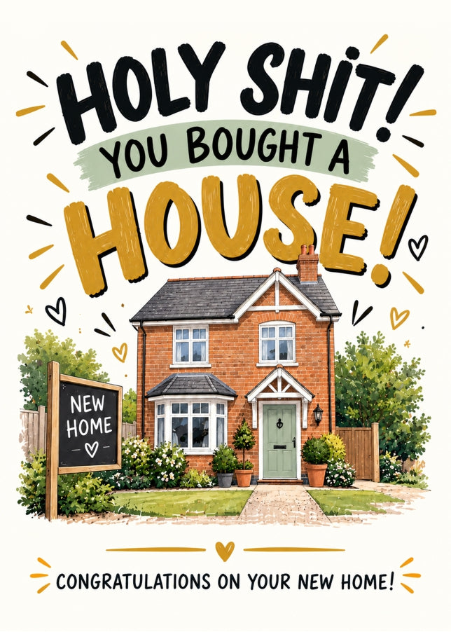 Funny New Home Card for Couples, Her or Him
