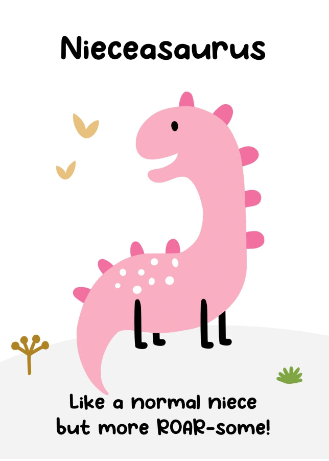 Niece Birthday Cards from Aunt or Uncle - Nieceasaurus Card