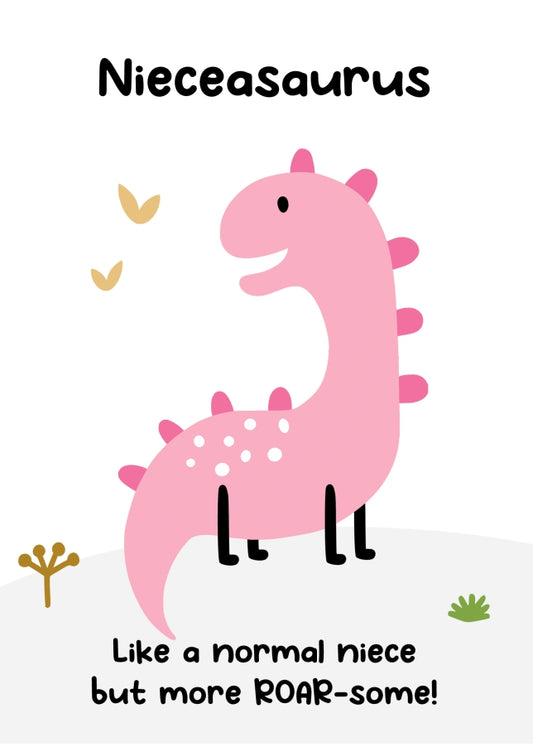Niece Birthday Cards from Aunt or Uncle - Nieceasaurus Card