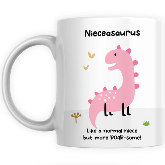 Personalised Nieceasaurus Coffee Mug Gift - Niece Gifts for Birthday or Christmas