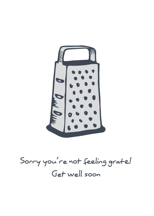 Funny Get Well Soon Card for Kids and Adults - Sorry You're Not Feeling Great!