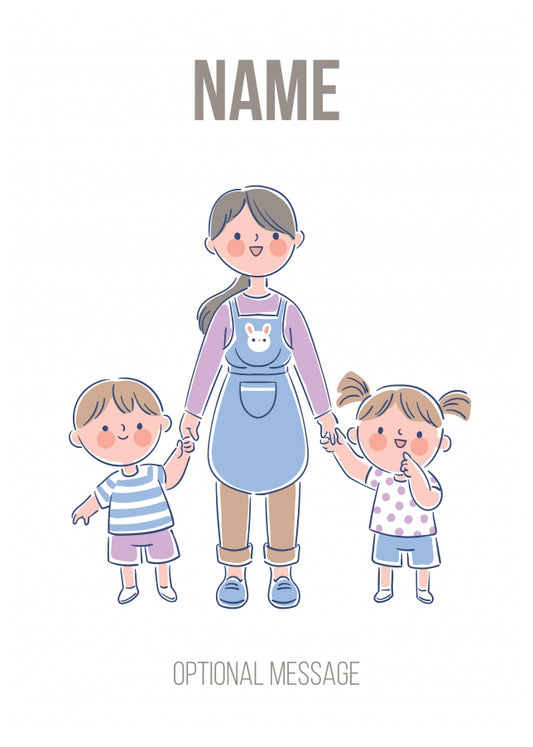 Personalised Card for Nursery Teachers (Apron)