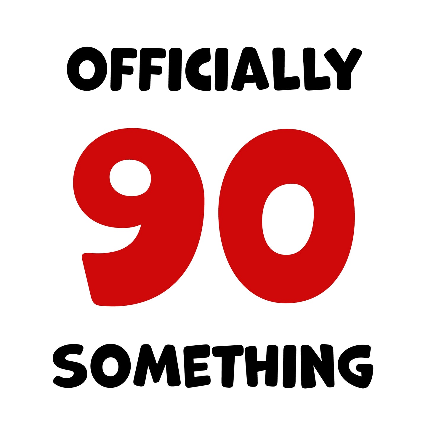 Funny Friend Birthday Card For Women and Men in Their 90s - 90 Something!