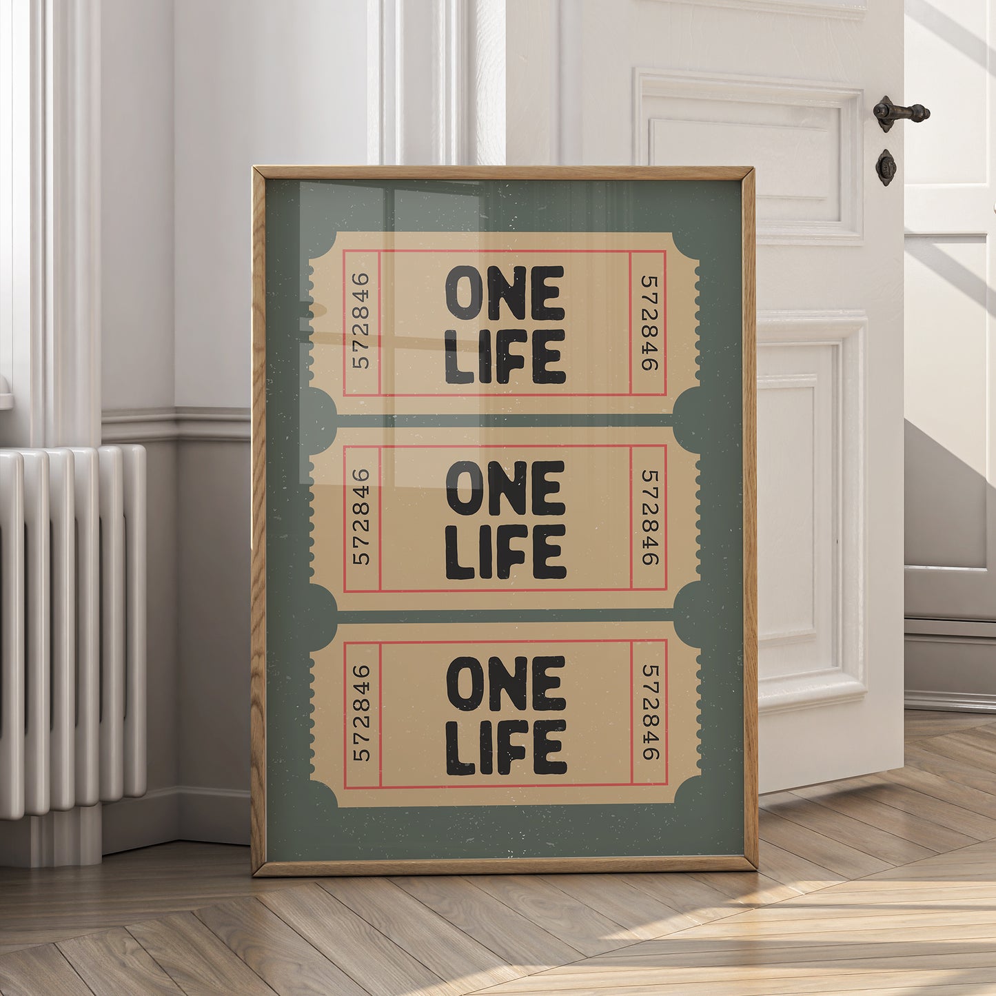 One Life Print - Retro Ticket - Digital Download