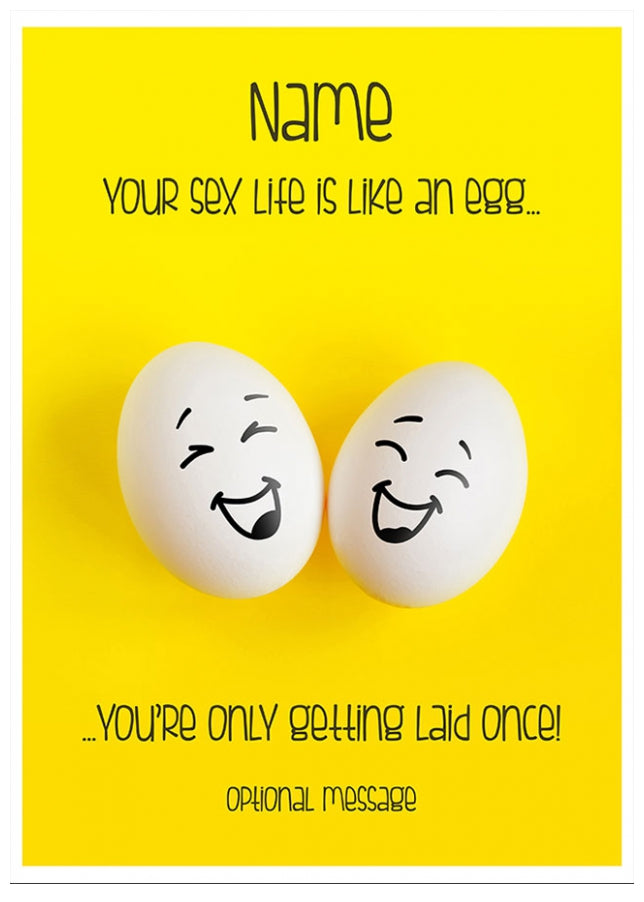 Personalised Only Laid Once Card