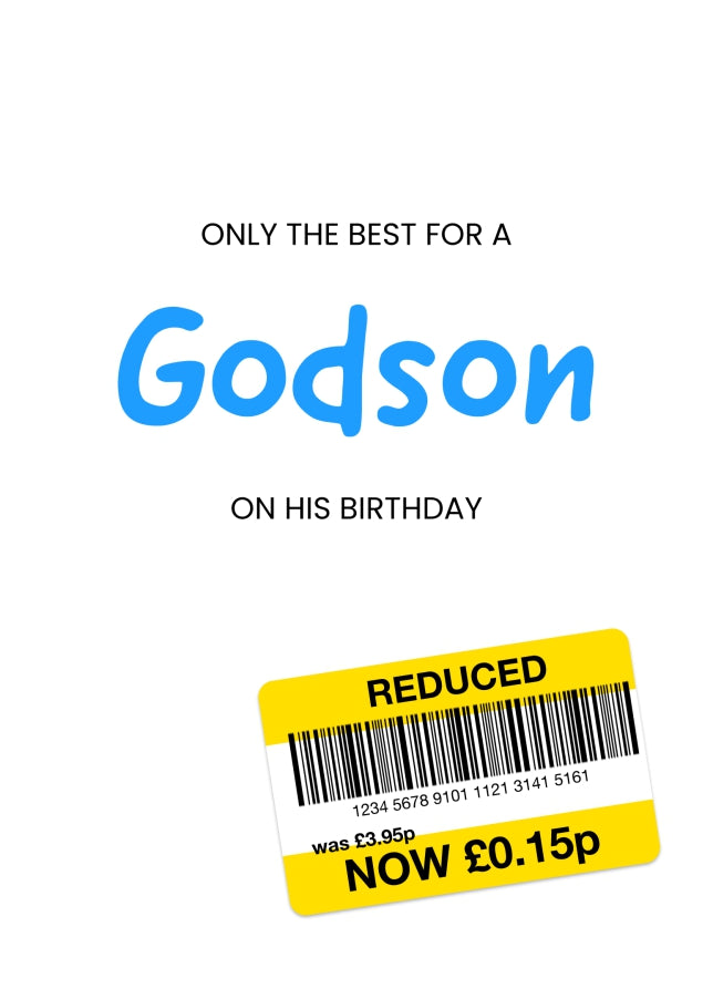 Only the Best Birthday Card for Godson - Funny Godson Birthday Card