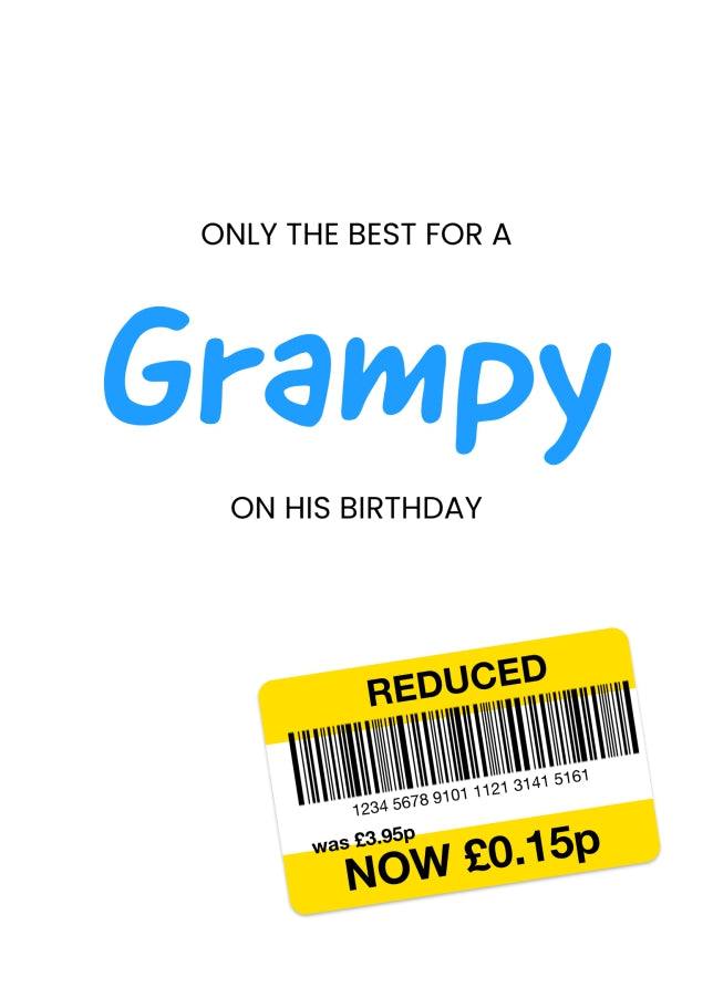 Only the Best Birthday Card for Grampy - Funny Grampy Birthday Card