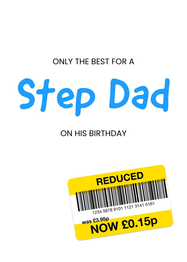 Only the Best Birthday Card for Step Dad - Funny Step Dad Birthday Card