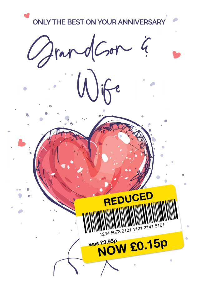 Grandson and Wife Anniversary Card - Only the Best Wedding Anniversary Card