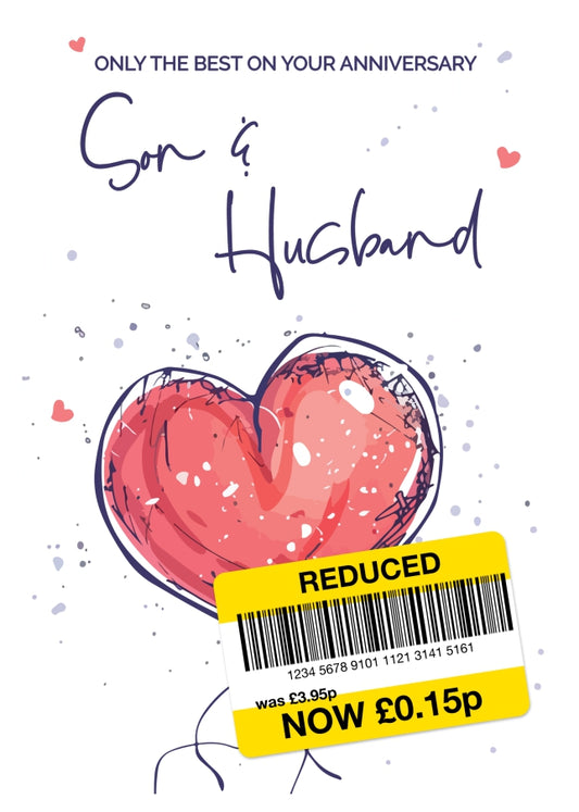 Son and Husband Anniversary Card - Only the Best Wedding Anniversary Card