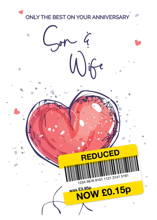 Son and Wife Anniversary Card - Only the Best Wedding Anniversary Card