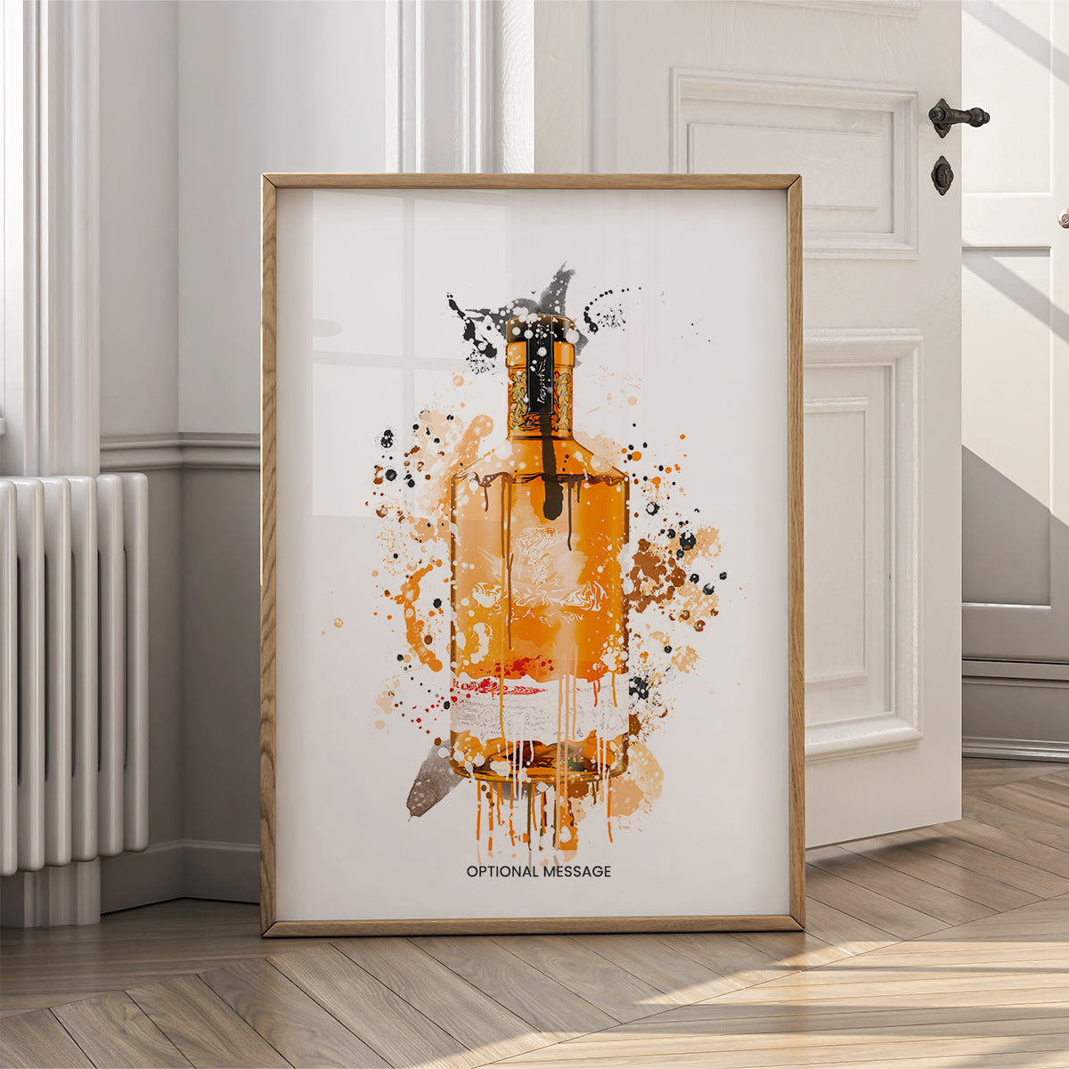 Dining Room Wall Art Decor - Orange Vodka Bottle Prints - {VARIATION}