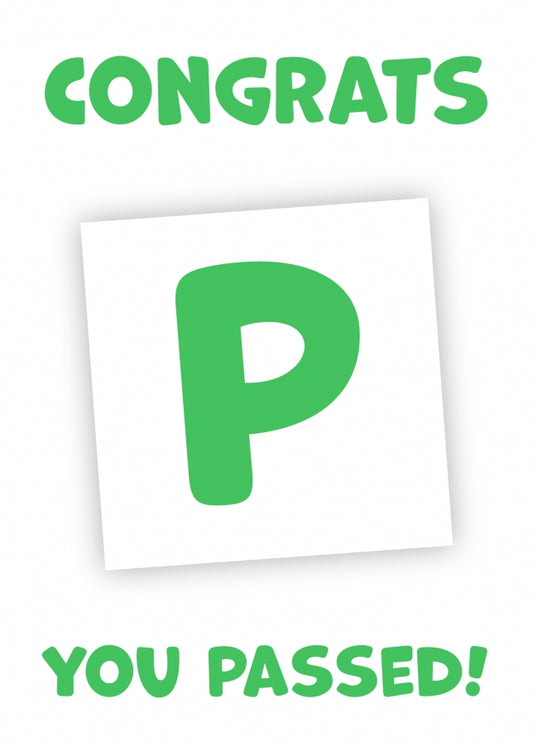 Funny Passed Driving Test Card - Congratulations on Passing Test (Theory & Practical)