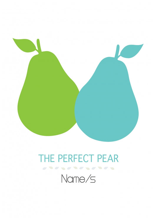 Personalised Perfect Pair (Pear) Card