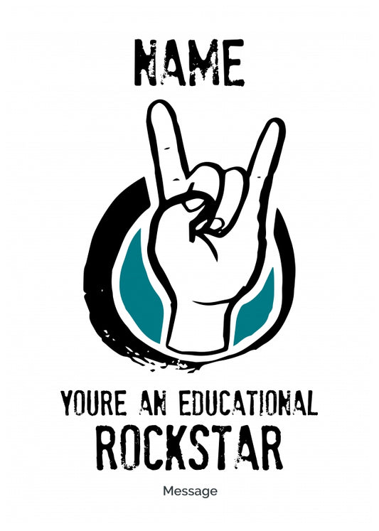 Personalised Teacher Card - Educational Rockstar