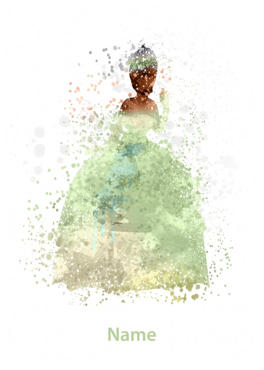 Personalised Tiana Watercolour Style Card