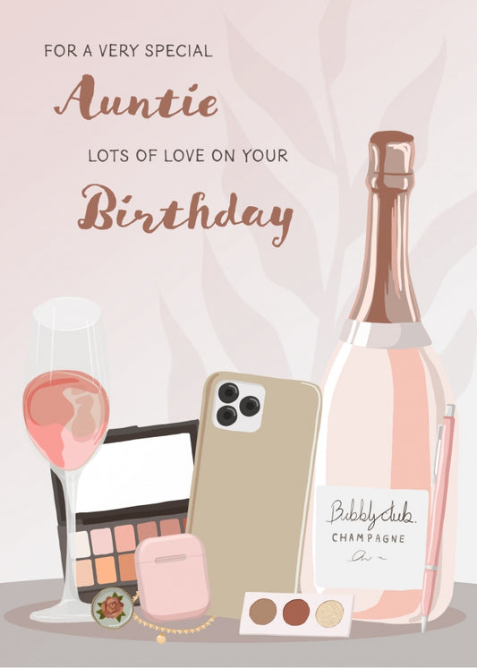 Auntie Birthday Cards for Women - Auntie Female Adult - 20th 30th 40th Bday