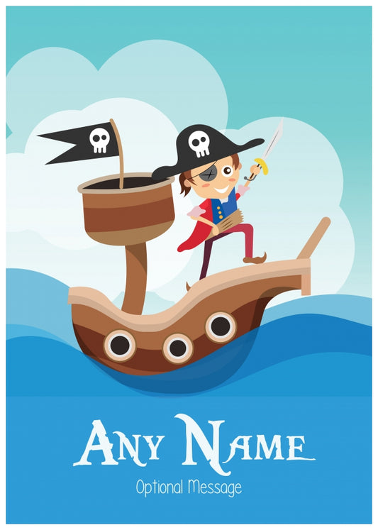 Personalised Pirate Card for Boys