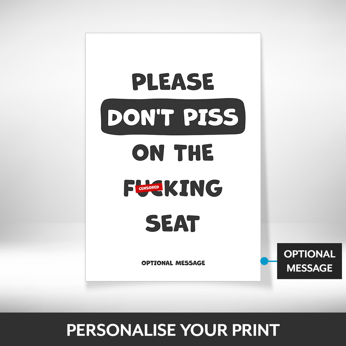 What can be personalised on this bathroom pictures and wall art