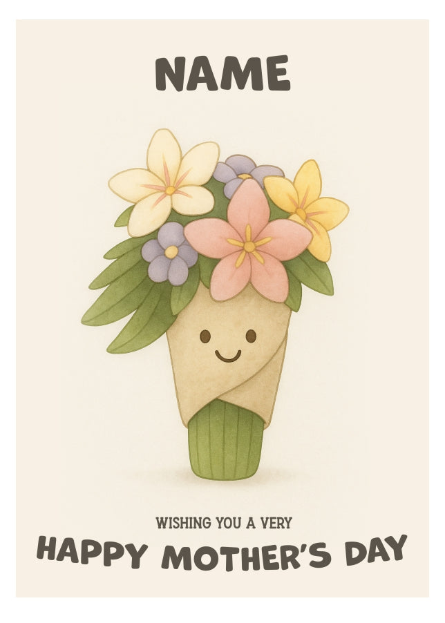 Happy Mother's Day Card from Daughter - Plush Flowers
