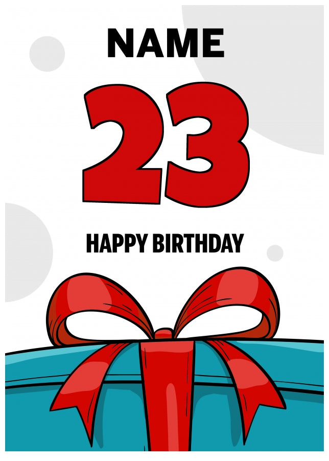 Happy 23rd Birthday Card - Bold Gift / Present Design