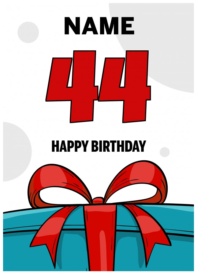 Happy 44th Birthday Card - Bold Gift / Present Design