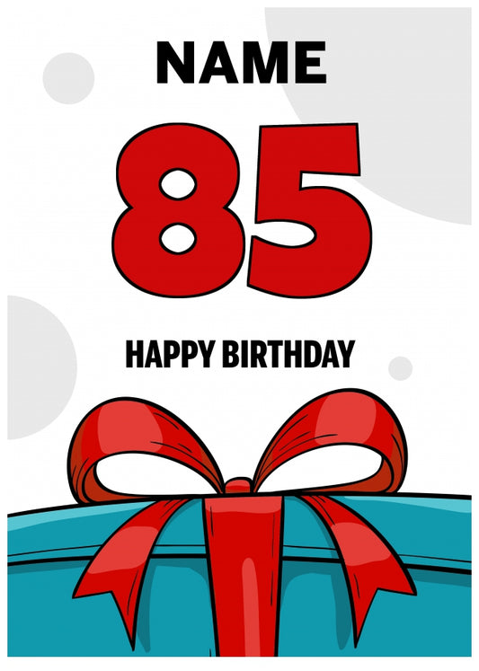 Happy 85th Birthday Card - Bold Gift / Present Design