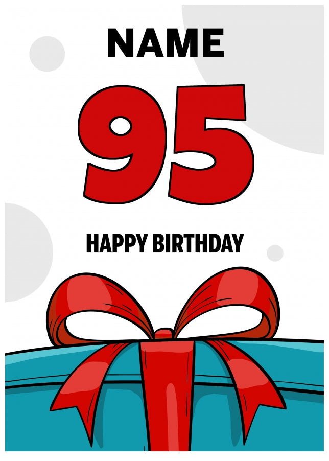 Happy 95th Birthday Card - Bold Gift / Present Design