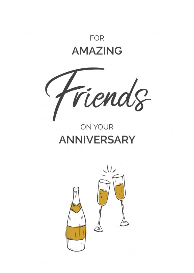 Friends Anniversary Cards for Couples - Amazing