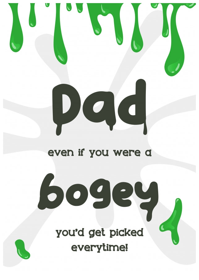 Funny Dad Birthday Card or Fathers Day Card from Son or Daughter  - Bogey