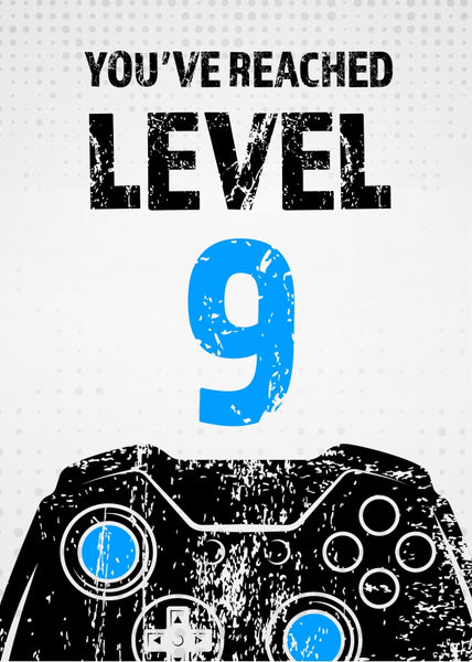 Gamer 9th Birthday Card Boy - Level 9 - Son Grandson Nephew– HeyChimp