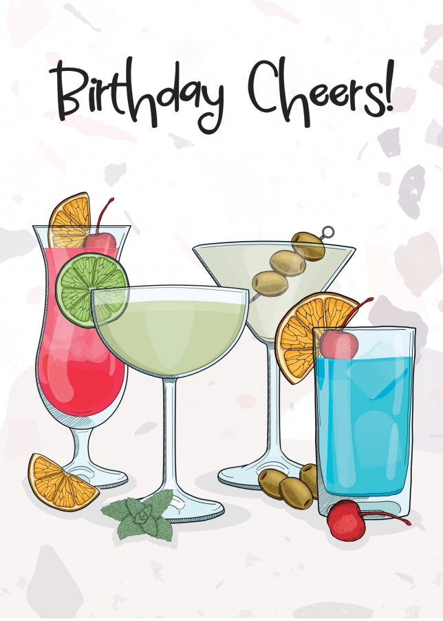 Cocktail and Gin Birthday Card for Her - Daughter, Granddaughter, Niece, Sister in Law