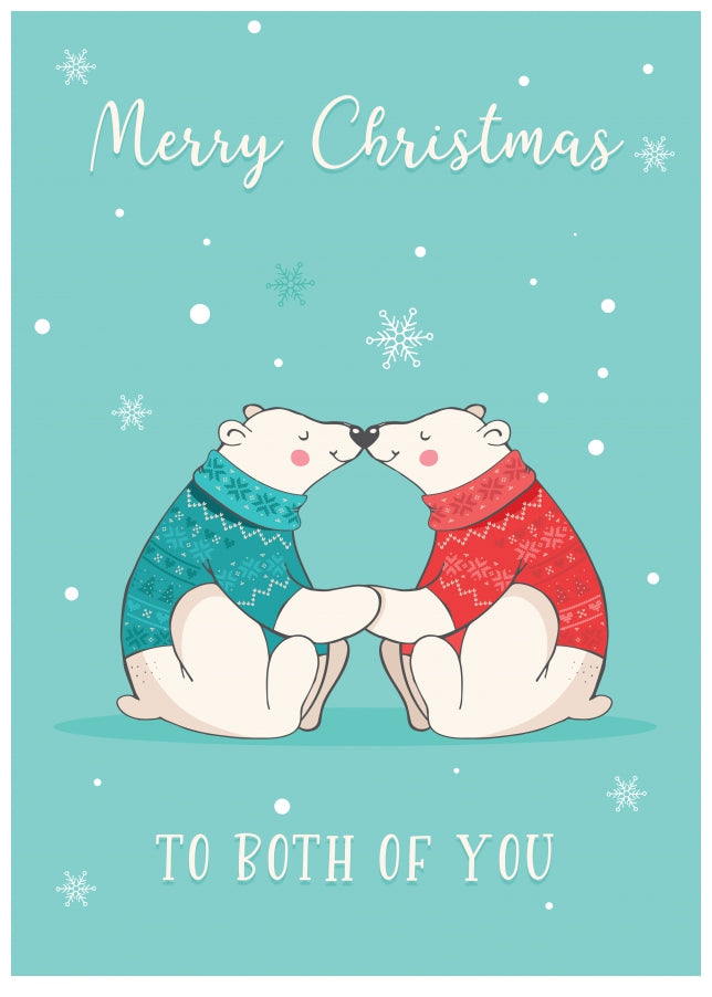 To Both of You Christmas Card - Polar Bears