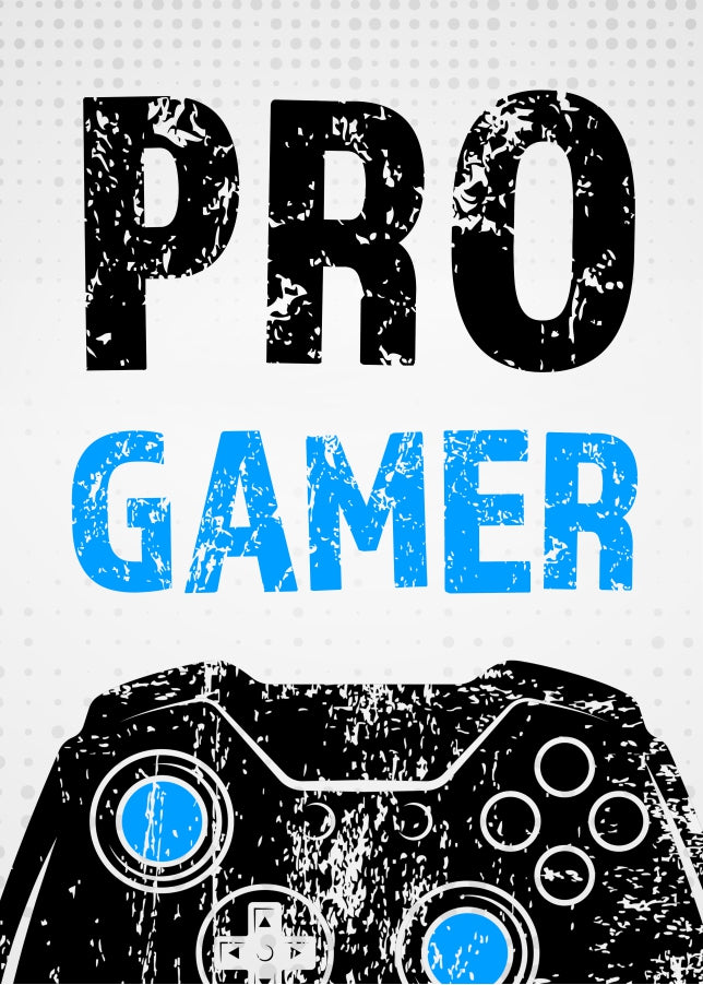 Pro Gamer Birthday Card for Boys of All Ages - XB Blue