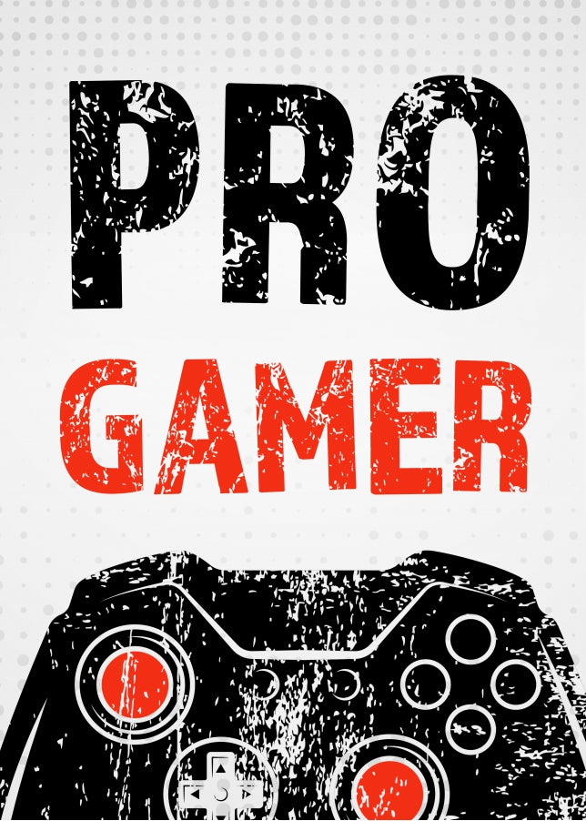 Pro Gamer Birthday Card for Boys and Girls - XB Red