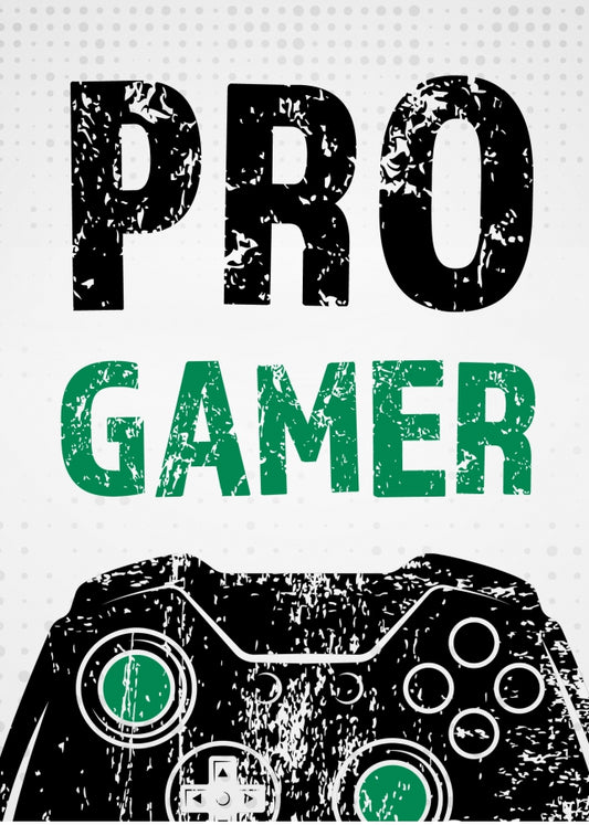 Pro Gamer Birthday Card for Boys of All Ages - XB Green