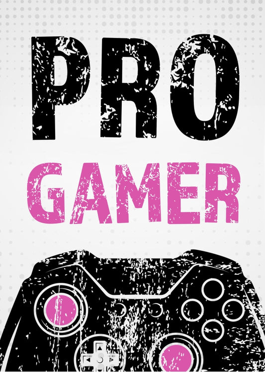 Pro Gamer Birthday Card for Girls of All Ages - XB Pink