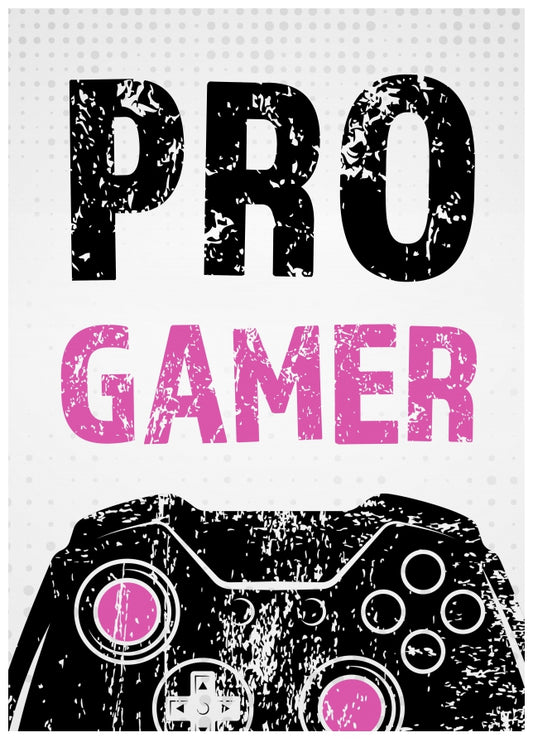 Pro Gamer Birthday Card for Girls of All Ages - XB Pink