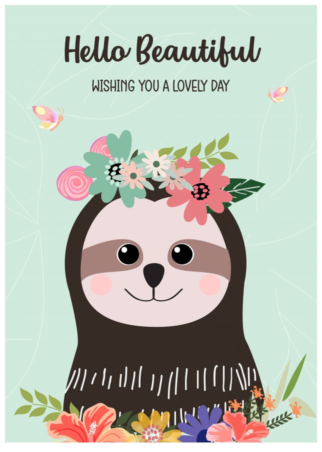 Sloth Birthday Card for Her | Happy Mother's Day Card Sloth