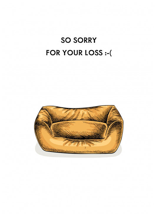 Pet Bereavement Cards - So Sorry for Your Loss of Dog Card (or Cat / Pet)