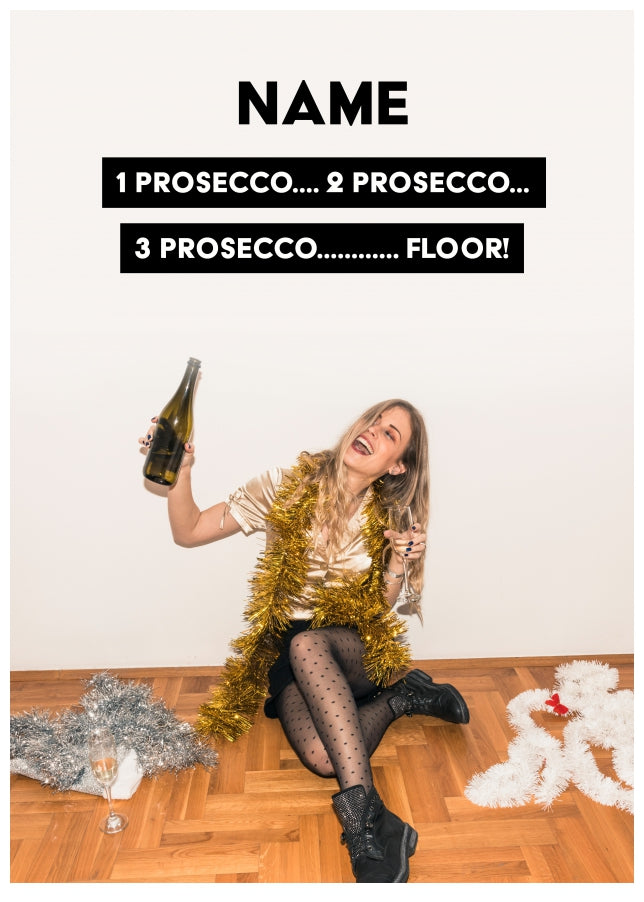 Adult Humour Birthday Card - Prosecco