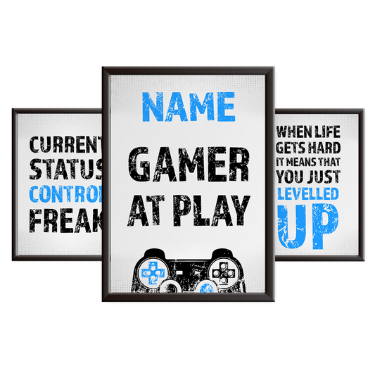 Gamer at Play - Gaming Print Set - PS - Blue