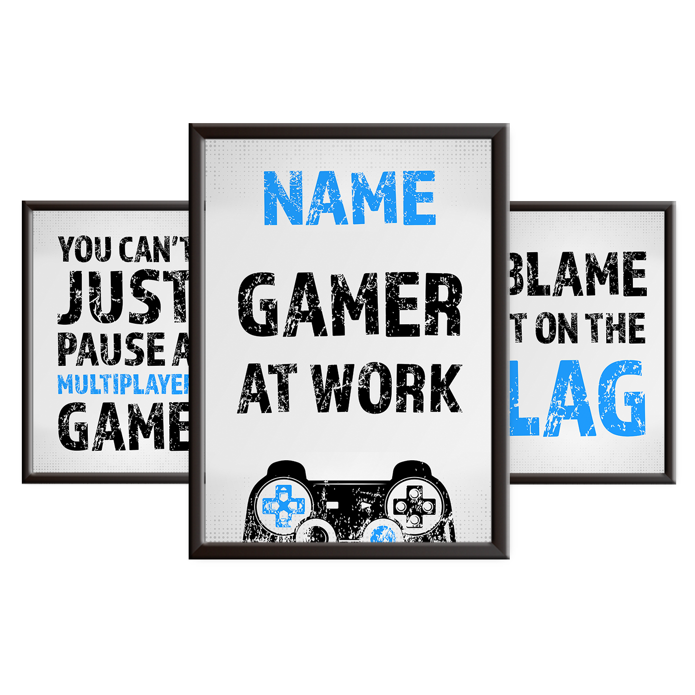 Gamer at Work - Gaming Print Set - PS - Blue