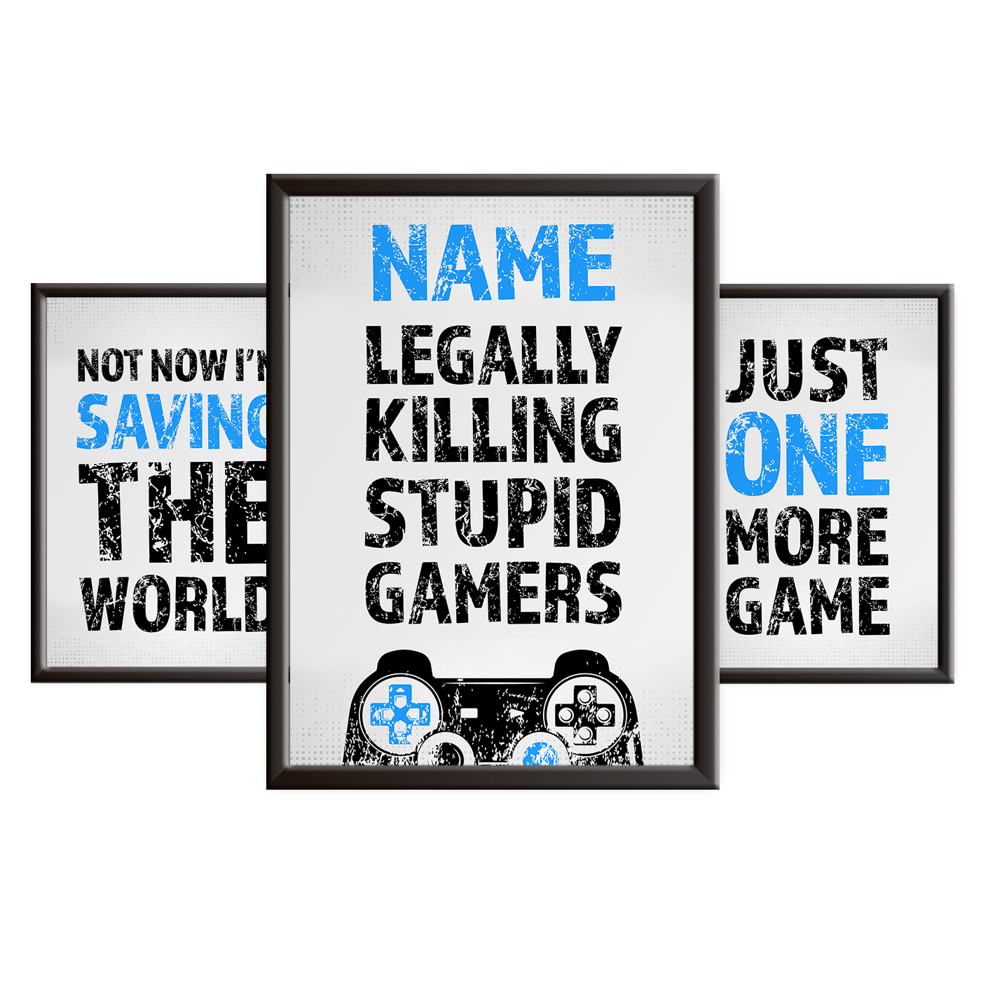 Legally Killing Stupid Gamers - Gaming Print Set - PS - Blue